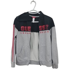 (B) Guess Sweater Red/Black/Grey